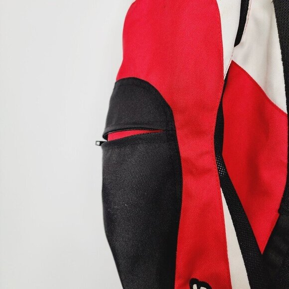 SEDICI Mesh Motorcycle Jacket Black Red White Mens Medium MISSING ARMOUR - Picture 3 of 16